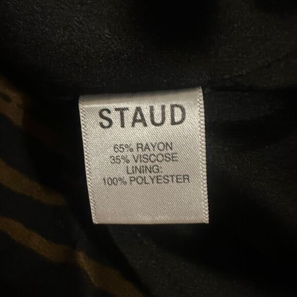 STAUD Bell Zebra Print Dress Size 6 - Picture 8 of 8